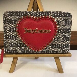 Juicy Couture Black and Red Heart Wallet
